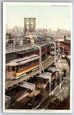 New York City~Brooklyn~Approach to Brooklyn Bridge~c1910 Detroit Publishing PC picture