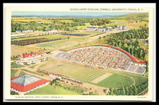 Postcard Ithaca New York ~ Schoellkopf Stadium Cornell University Football picture