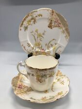 Antique 1895 Wileman Kensington Pattern Lily Shape 3 Pc Trio Teacup & Saucer Set picture
