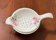 vintage Allyn Nelson Tea cup & tea strainer, floral design picture