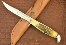 VINTAGE CASE XX USA 1976 AWESOME STAG FIXED BLADE KNIFE RAZOR EDGE 5FINN (16107) picture