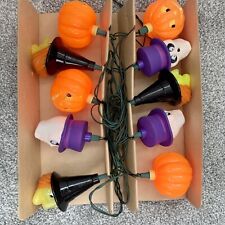 Vintage Avon Gifts Glowing Ghouls Halloween 10 pc Lighted Strand Lights BlowMold picture