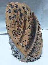 NATIVE AMERICAN NAVAJO CARVED AND BURNED PICTORIAL SCULPTURE,NAVAJO FOLK ART picture