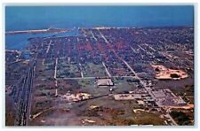 c1960's Air View Ludington 4 Season Vacationland Beaches Ludington MI Postcard picture