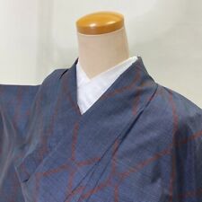 Oshima Tsumugi VINTAGE Japanese Kimono Silk tumugi ANTIQUE LADIES KIMONO 1737 picture