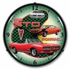1968 Pontiac GTO LED Clock Car Man Cave Game Room Wall Lighted Nostalgic picture
