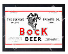 Historic Bock Beer, Buckeye Brewing Co, Toledo Ohio Beer Ad Postcard picture
