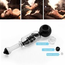 8'' Portable Glass Smoking Cooling Pipe Hookah Freeze Pipe Bubbler Hand Pipes US picture