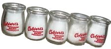 5 Vintage Colvert’s pasturized miniature dairy creamer jars mini Quality picture