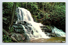 unposted 5.5x3.5 inch postcard LAUREL FALLS Great Smoky Mountains National Park picture