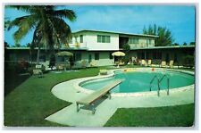 Fort Myers Florida FL Postcard Areca Palms Apartments View c1960's Swimming Pool picture