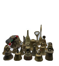 Lot of  22 Antique Engrave Brass Bells of Various Sizes picture
