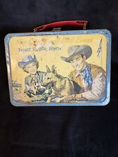 Vintage 1950s Roy Rogers & Dale Evans Metal Lunchbox Double R Bar Ranch picture