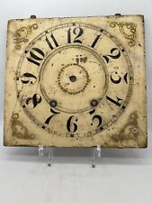 antique wooden clock face square picture