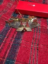 Vintage Buffalo Bill Christmas Ornament Goldtone Metal Souvenir Historic Center  picture