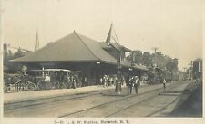 Postcard RPPC New York Norwich DL& W Railroad Station 23-7653 picture