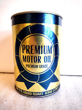 Rare Seaboard Oil Co Premium Motor Oil Full 1 Quart Can Vintage Georgia Oil Can picture