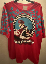 Mario Kart T-Shirt Adult Larg Red Cotton/Poly picture