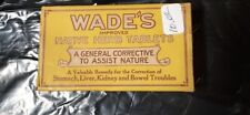 Antique Vintage Wade's  Herb Laxative Tablets Box Barks Roots Quack Medicine Adv picture