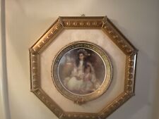 Vintage Romantic Renaissance Plate Framed Wall Art Picture Painting Gold Gilded picture