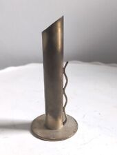Vintage MCM Small Industrial Modernist Brass Bud Vase ~ Made In Sweden picture