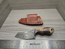 His Knives The Buddy Custom Made In Bethany Oklahoma River Rock Damascus Blade  picture