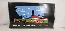 2007 Korbel California Champagne Metal Tin  Advertising Sign 125th Anniversary picture