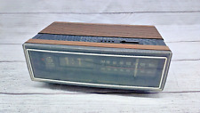 Vintage 1984 General Electric GE Walnut Flip Clock Radio Alarm 7-4305C - Tested picture
