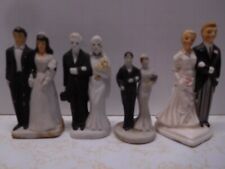 4 Vintage 1920's to 1950's Bride & Groom Cake Toppers  ~ One From Occupied Japan picture