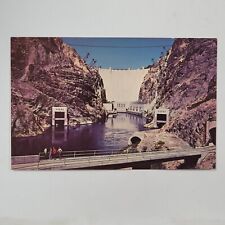 Below Hoover Dam Back Side Colorado River Vintage Postcard Nevada Arizona Power picture