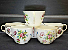 Set of 6 - Antique NEW HALL - 19th c - Tea Cups - Floral Sprig (154) picture
