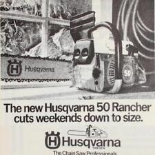 HUSQVARNA CHAIN SAW 1982 VINTAGE PRINT AD RANGER 50 LOGGER LOGGING SWEDEN CASE picture