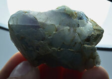 Phenomenal Natural Blue Quartz Crystal with Unknown Green Inclusion 48 gram picture