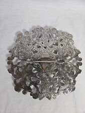 Vintage Silverplate Expandable Trivet by International Silver Co. Antique Finish picture