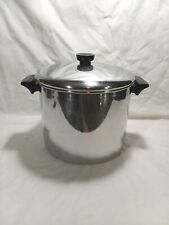 Revere Ware 8 Qt Stock Pot wLid Stainless Steel Tri-Ply Disc Bottom Clinton USA picture