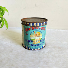 1930s Vintage Mother's Boy Dried Full Cream Milk Tin Box Round Holland Tin TB85 picture