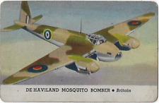 DE HAVILAND MOSQUITO BOMBER AEROPLANE TRADING CARD~BRITAIN~SERIES D~WORLD WAR II picture