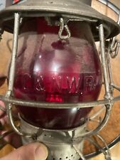 Vintage Adlake C&NWRy Red Globe Complete Lantern.  Very Rare picture