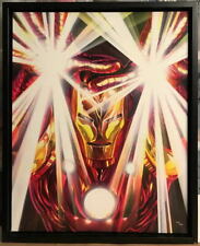 VISIONS: IRON MAN Framed CANVAS Ltd Ed #79/100 HAND SIGNED ALEX ROSS w COA picture