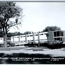 c1960s Clarinda, IA RPPC Western Community College Dorm Real Photo Postcard A103 picture