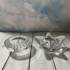 Orrefors Sweden Brilliance & Starfish Cle Crystal tealight votive candle holder picture