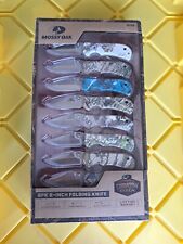 Mossy Oak 8pk 6-inch Folding Pocket Knife Collector Gift Set Camouflage NIB picture
