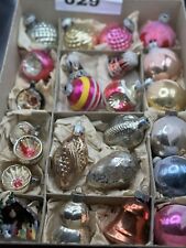 Mixed Lot VINTAGE Christmas Ornaments SHINY BRITE  MICA BUMPY ROUND FEATHER ETC. picture