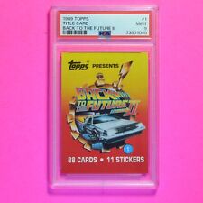 1989 Topps Back to the Future #1 Movie Poster -Title Logo 1st card PSA 9 Mint picture