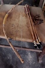 **AWESOME VINTAGE NATIVE AMERICAN CHILDS BOW 29 IN. 3 ARROWS  HANDMADE 1970s ** picture