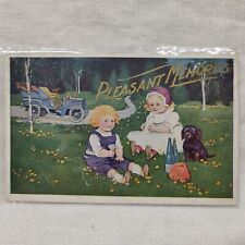 RARE Antique 1908 Postcard Boy & Girl 