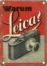 Vintage Leica Film Camera Ad Retro Look Reproduction Metal Sign C16 picture