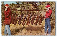 c1930's Boys Caught Super Hoppers Springs Colorado CO Unposted Vintage Postcard picture