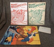 VINTAGE WOODY WOODPECKER COLLECTION WALTER LANTZ AUTOGRAPH PUZZLE SHEET MUSIC picture