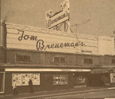 Vintage 1945 Ephemera Tom Breneman's Restaurant Linen RPPC Postcard Unposted SEE picture